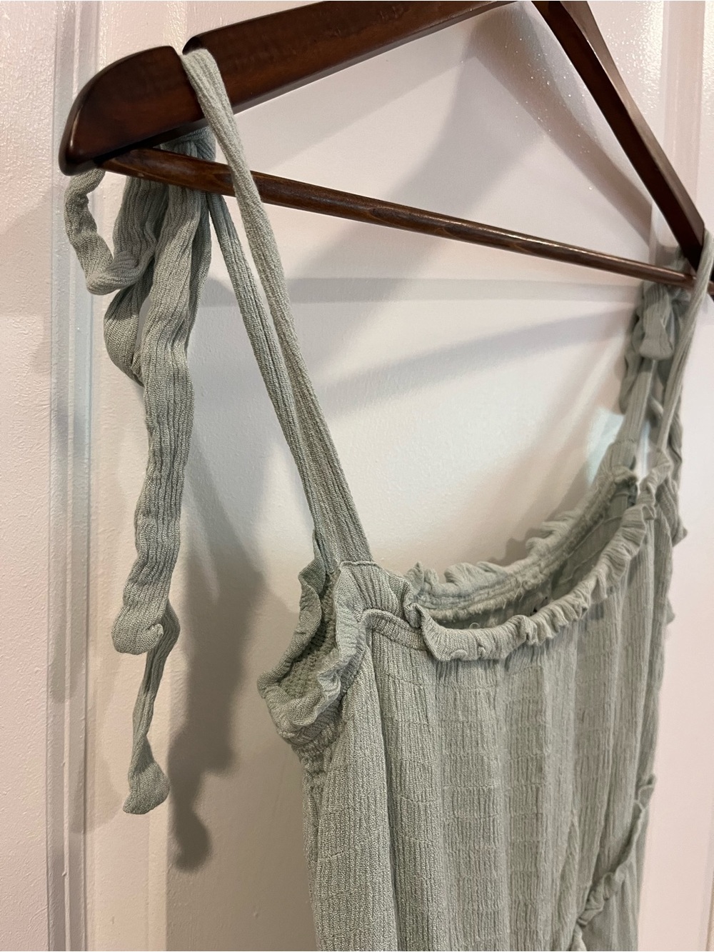 Sage Tie-Shoulder Tiered Maxi Dress - Picture 4 of 7
